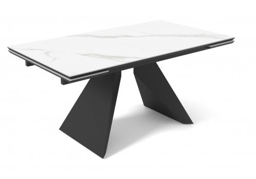  Стол DikLine SKB160 Керамика FNZ 9206037 (белая)/подстолье черное/опоры черные (2 уп.), фото 1 