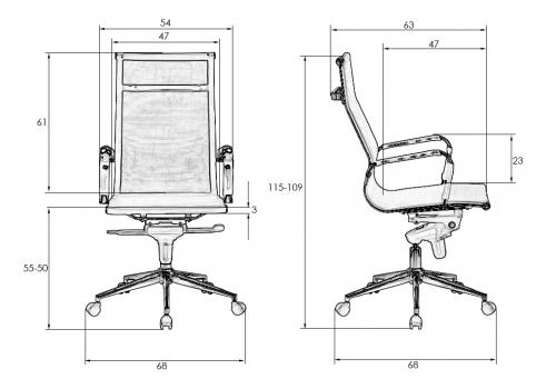  Офисное кресло для персонала DOBRIN CARTER, серый, фото 8 