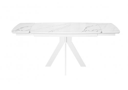  Стол DikLine DKU120 Керамика Белый мрамор/подстолье белое/опоры белые (2 уп.), фото 2 
