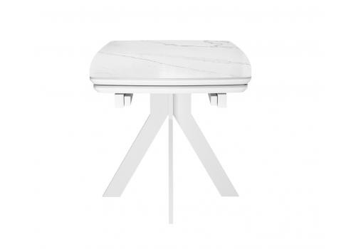  Стол DikLine DKU120 Керамика Белый мрамор/подстолье белое/опоры белые (2 уп.), фото 5 
