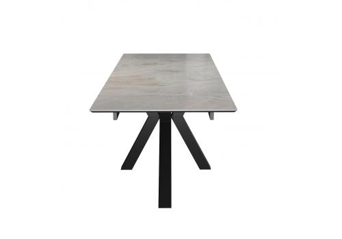  Стол DikLine SFE140 Керамика Italian Grey (глянец серый)/подстолье черное/опоры черные (2 уп.), фото 2 