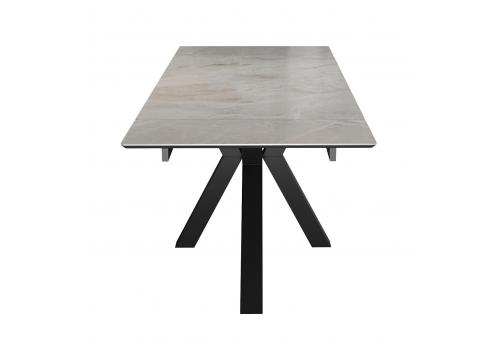  Стол DikLine SFE160 Керамика Italian Grey (глянец серый)/подстолье черное/опоры черные (2 уп.), фото 4 