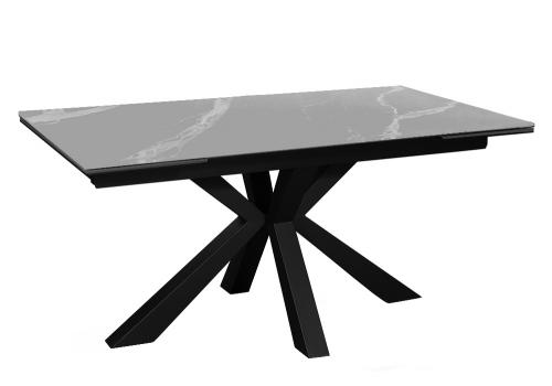  Стол DikLine SFE160 Керамика Серый мрамор/подстолье черное/опоры черные (2 уп.), фото 4 