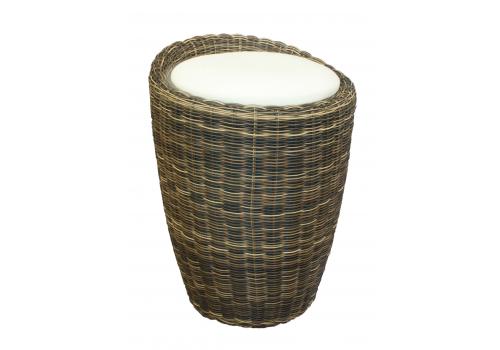  Табурет с местом для хранения LM-1100Rattan, кремовый, фото 1 