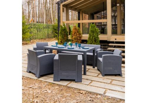  Обеденный комплект LANA LUX DINING L графитовый, фото 7 