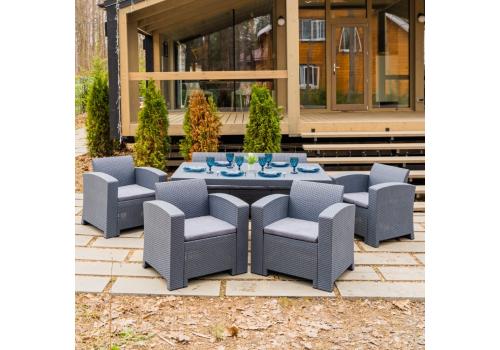  Обеденный комплект LANA LUX DINING L графитовый, фото 4 