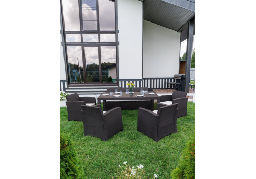  Комплект LANA DINING L коричневый, фото 1 