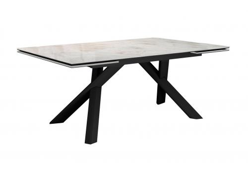  Стол DikLine DKX140 керамика Italian Grey (глянец серый), подстолье черное, опоры черные (2уп.), фото 1 