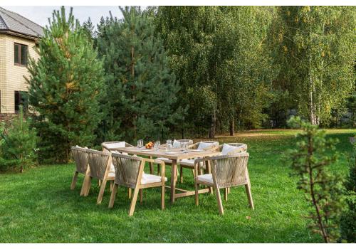 Обеденный комплект MICHELLE на 8 персон из натуральной акации, фото 4   Обеденный комплект MICHELLE на 8 персон из натуральной акации, фото 4