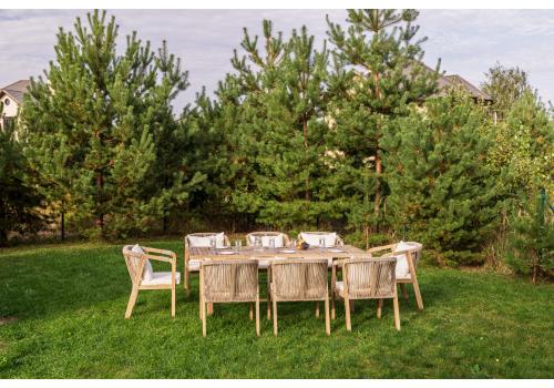 Обеденный комплект MICHELLE на 8 персон из натуральной акации, фото 3   Обеденный комплект MICHELLE на 8 персон из натуральной акации, фото 3