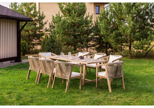 Обеденный комплект MICHELLE на 8 персон из натуральной акации, фото 5   Обеденный комплект MICHELLE на 8 персон из натуральной акации, фото 5