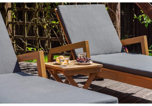  Комплект из 2-х шезлонгов PAOLO из акации и столика LUCIO, фото 2 