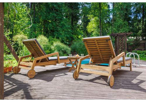  Комплект из 2-х шезлонгов PAOLO из акации и столика LUCIO, фото 3 