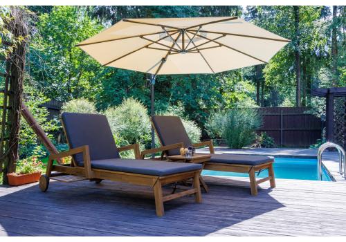  Комплект из 2-х шезлонгов PAOLO из акации и столика LUCIO, фото 9 