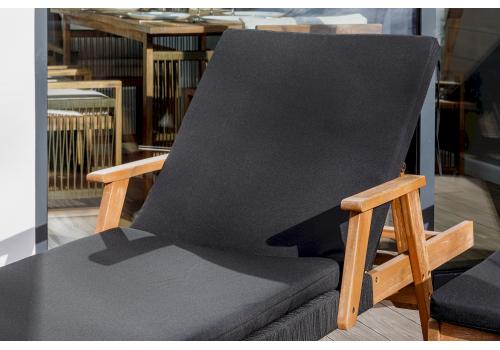  Шезлонг MICHELLE SUNLOUNGE с черной подушкой, фото 4 