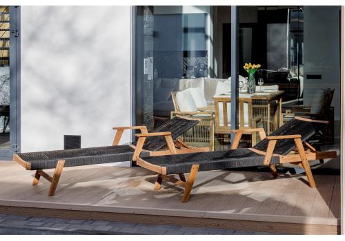  Шезлонг MICHELLE SUNLOUNGE с черной подушкой, фото 6 