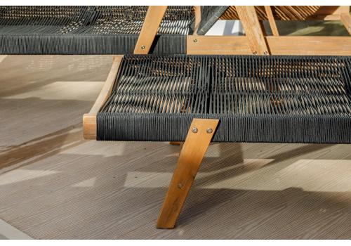  Шезлонг MICHELLE SUNLOUNGE с черной подушкой, фото 7 