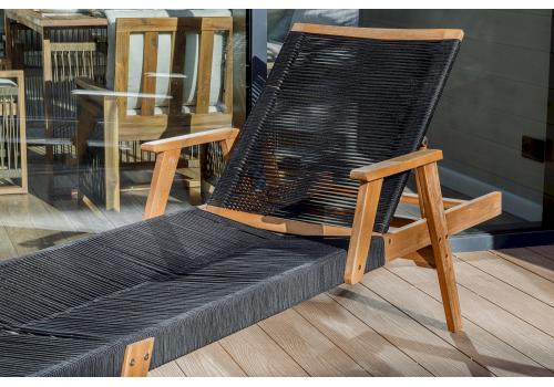  Шезлонг MICHELLE SUNLOUNGE с черной подушкой, фото 8 