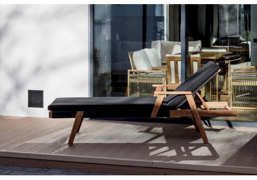  Шезлонг MICHELLE SUNLOUNGE с черной подушкой, фото 3 
