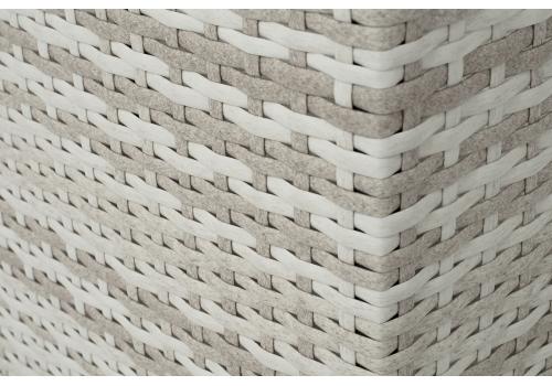  "Лунго" кашпо для цветов большое плетеное из искусственного ротанга, цвет бежевый, фото 4 