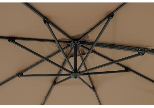  "Фабриано" зонт двухкупольный 3x3м на алюминиевой опоре, тент темно-серый, фото 5 