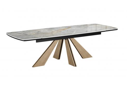 Стол DikLine DKP180 Керамика Titanium Silver River Polished/подстолье черное/опоры галифакс (2 уп.), фото 2   Стол DikLine DKP180 Керамика Titanium Silver River Polished/подстолье черное/опоры галифакс (2 уп.), фото 2