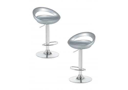  Набор 2 шт Стул барный DOBRIN DISCO, серебряный, фото 1 