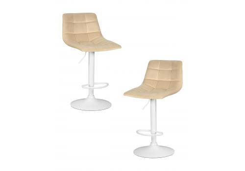  Набор 2 шт Стул барный DOBRIN TAILOR WHITE, бежевый велюр (MJ9-10), фото 1 