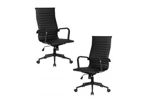  Набор 2 шт Офисное кресло для руководителей DOBRIN CLARK SIMPLE BLACK, чёрный, фото 1 