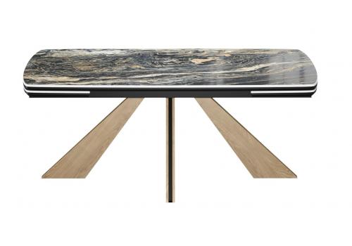 Стол DikLine DKP180 Керамика Amadeus/подстолье черное/опоры дуб галифакс (2 уп.), фото 4   Стол DikLine DKP180 Керамика Amadeus/подстолье черное/опоры дуб галифакс (2 уп.), фото 4