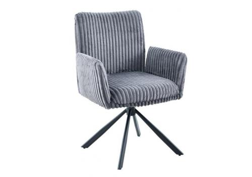  Стул DikLine 6827 т.к Серая Velo 13, опоры черные, фото 1 