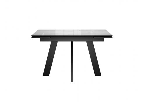  Стол DikLine SKM120 Керамика Carrara Gloss (мрамор глянец белый)/опоры черные, фото 2 