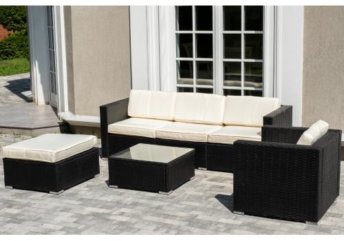  "Даллас" лаунж-зона из искусственного ротанга на 5 персон, цвет черный, фото 2 