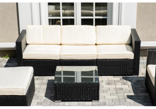  "Даллас" лаунж-зона из искусственного ротанга на 5 персон, цвет черный, фото 5 