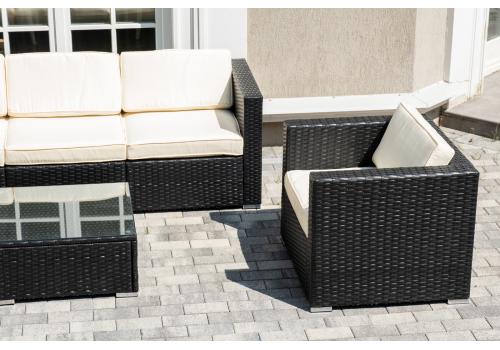  "Даллас" лаунж-зона из искусственного ротанга на 5 персон, цвет черный, фото 7 