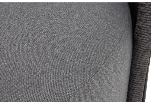  "Монтелла" кресло плетеное из роупа, каркас алюминий темно-серый (RAL7024) муар, роуп темно-серый круглый, ткань темно-серая 027, фото 8 