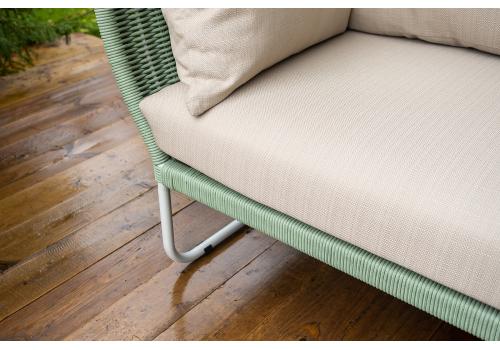  "Фиджи" лаунж-зона 5-местная плетеная из роупа (веревки), каркас алюминиевый светло-серый, роуп зеленый (4204), фото 20 