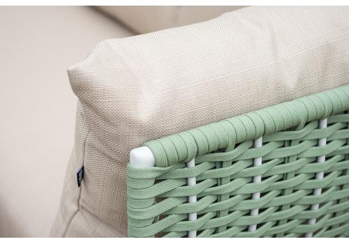  "Фиджи" лаунж-зона 5-местная плетеная из роупа (веревки), каркас алюминиевый светло-серый, роуп зеленый (4204), фото 22 