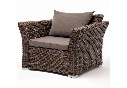  "Капучино" кресло из искусственного ротанга (гиацинт), цвет коричневый, фото 1 