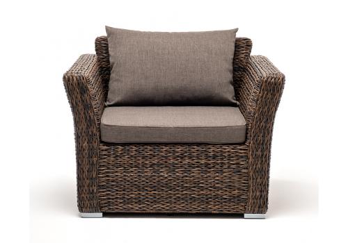  "Капучино" кресло из искусственного ротанга (гиацинт), цвет коричневый, фото 2 