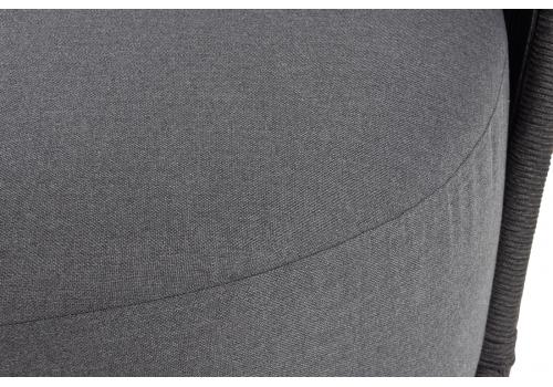  "Монтелла" диван 3-местный плетеный из роупа, каркас алюминий темно-серый (RAL7024) муар, роуп темно-серый круглый, ткань темно-серая 027, фото 8 