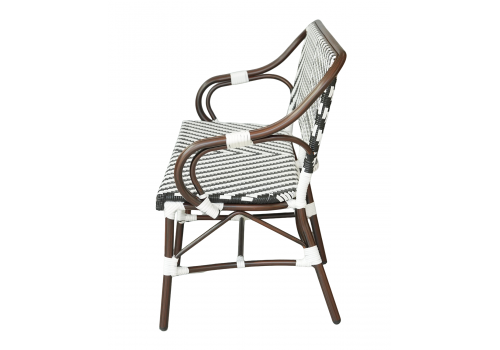  "Кабри" диван двухместный плетенный из искусственного ротанга, цвет черно-белый, фото 3 