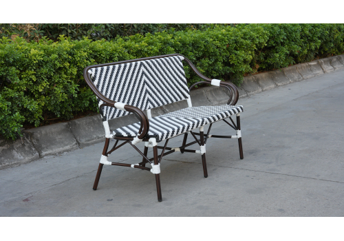  "Кабри" диван двухместный плетенный из искусственного ротанга, цвет черно-белый, фото 6 