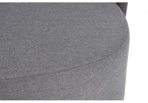  "Верона" кресло плетеное из роупа, каркас алюминий темно-серый (RAL7024) муар, роуп темно-серый круглый, ткань темно-серая 027, фото 8 