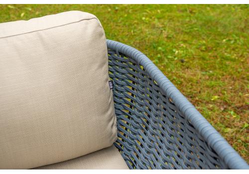  "Фиджи" лаунж-зона 5-местная плетеная из роупа (веревки), каркас алюминиевый темно-серый, роуп синий (KT18-014), фото 14 