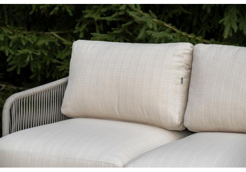  "Альбано" лаунж-зона 5-местная плетеная из роупа (веревки), каркас алюминиевый светло-серый, роуп серый меланж, фото 9 