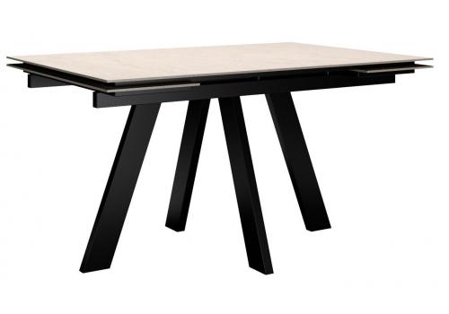  Стол DikLine DM140M Хромикс белый/опоры черные, фото 1 