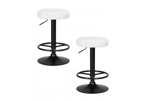  Набор 2 шт Табурет барный DOBRIN TEDDY BLACK, белый букле (13), фото 1 
