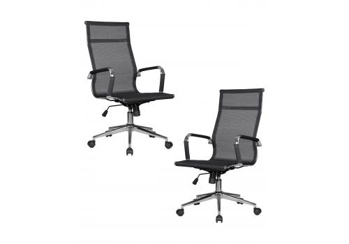  Набор 2 шт Офисное кресло для персонала DOBRIN CARTER, чёрный, фото 1 