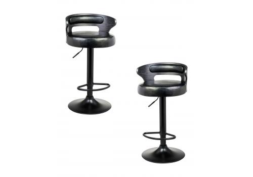  Набор 2 шт Стул барный DOBRIN FRED BLACK, чёрное дерево, чёрный, фото 1 